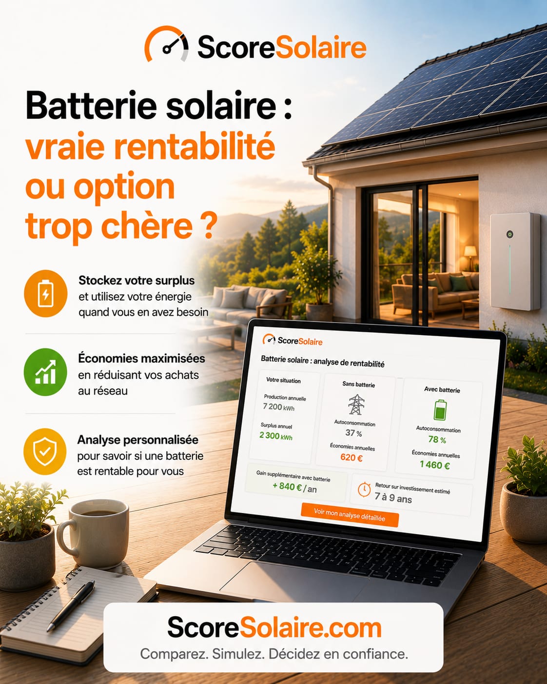 Batterie de stockage solaire : dans quels cas elle est rentable et quand elle allonge le retour sur investissement
