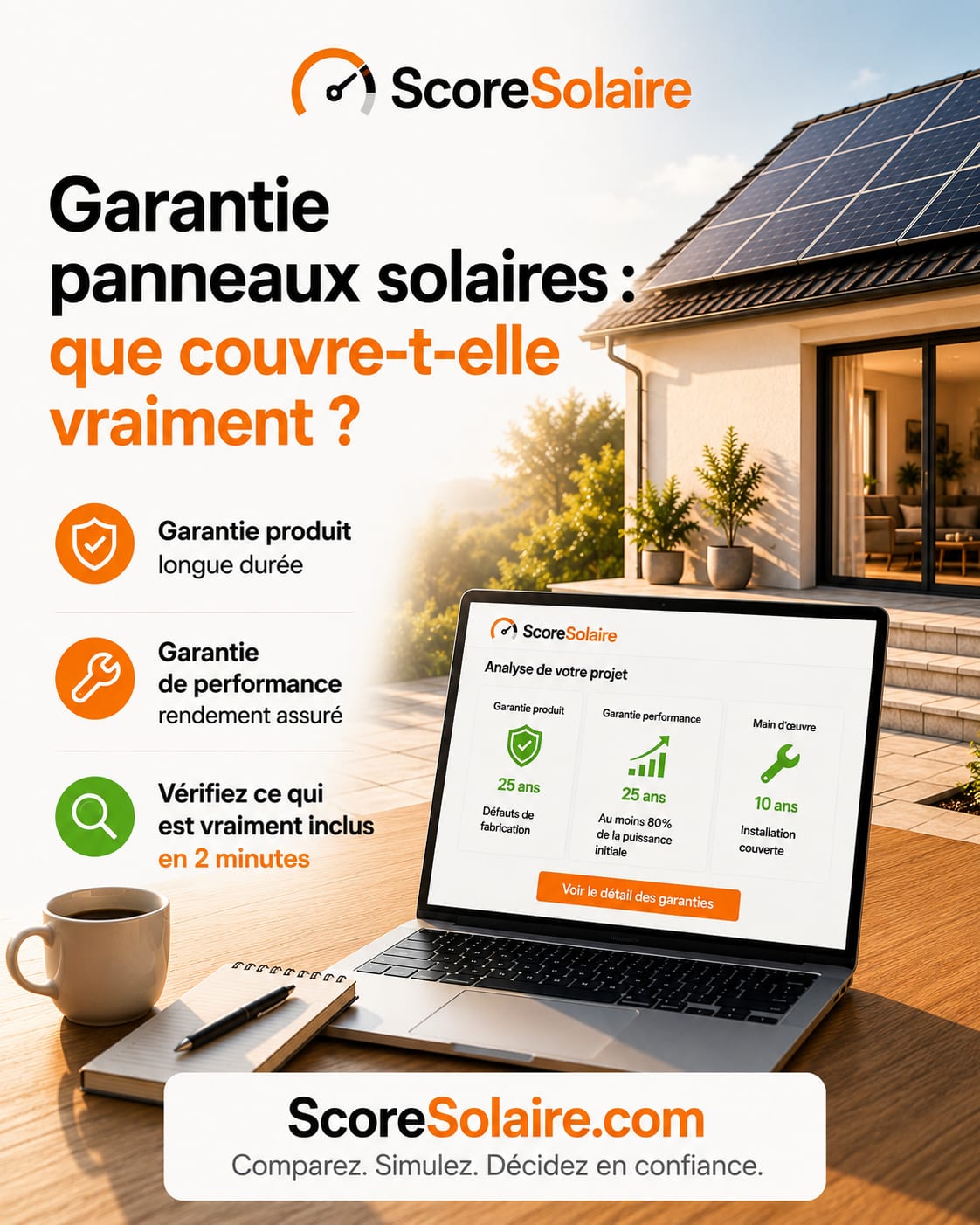 Garanties d’une installation solaire : garantie produit, performance, onduleur et installation, et leurs durées