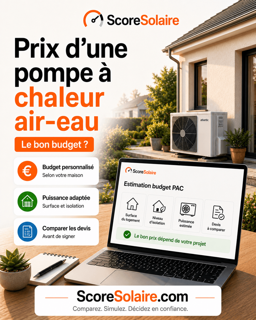 Prix d'une pompe à chaleur air-eau en 2026 : budget posé selon la puissance et la configuration de la maison