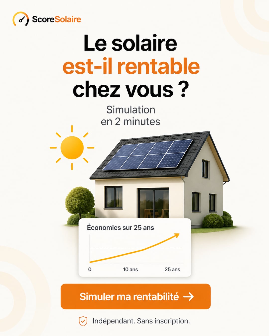 Simulateur de rentabilité des panneaux solaires : estimer la production, les économies et le retour sur investissement de son projet en 2026