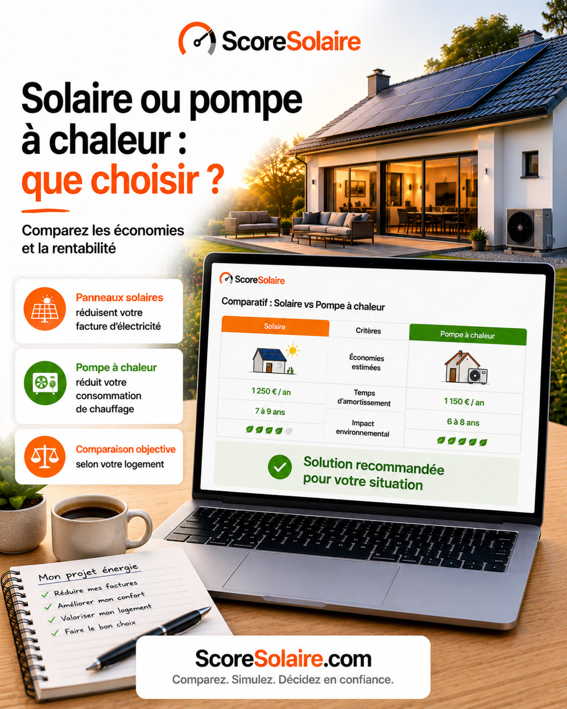 Solaire ou pompe à chaleur : que choisir pour réduire ses factures d’énergie