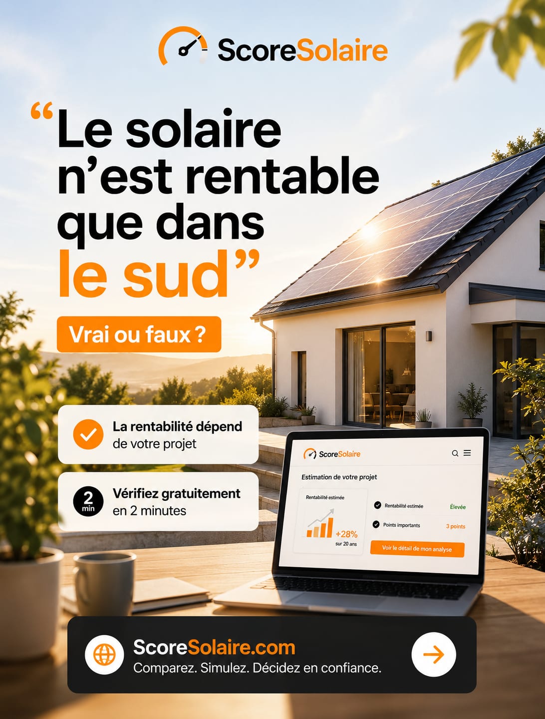 Idée reçue sur les panneaux solaires : la rentabilité ne dépend pas seulement de l’ensoleillement du Sud